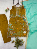 WEDDING SEASON WEAR BEAUTIFUL EMBROIDERED TOP PANT WITH DUPATTA
