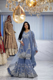 NEW TRENDING 3 PIECE FANCY KURTI WITH SHARARA AND BEAUTIFUL DUPATTA