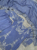 NEW TRENDING 3 PIECE FANCY KURTI WITH SHARARA AND BEAUTIFUL DUPATTA