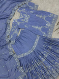 NEW TRENDING 3 PIECE FANCY KURTI WITH SHARARA AND BEAUTIFUL DUPATTA