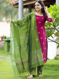 Beautiful Art Silk with Weaving Work Salwar Kameez