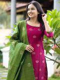 Beautiful Art Silk with Weaving Work Salwar Kameez