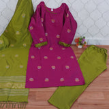 Beautiful Art Silk with Weaving Work Salwar Kameez