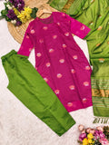 Beautiful Art Silk with Weaving Work Salwar Kameez