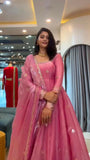 Fendy Silk with Soft Micro cotton Lining & Thread & Sequence Work Salwar Kameez