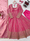 Fendy Silk with Soft Micro cotton Lining & Thread & Sequence Work Salwar Kameez