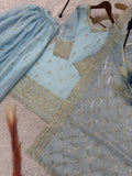 NEW READY TO WEAR FANCY DESIGN HEAVY EMBROIDERY AND SEQUENCE WORK TOP - PLAZZO WITH DUPATTA