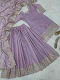 NEW READY TO WEAR FANCY DESIGN HEAVY EMBROIDERY AND SEQUENCE WORK TOP - PLAZZO WITH DUPATTA