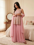 Faux Georgette Silk with Embroidery work Beautiful Salwar Kameez