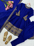 Chinon Fabric with Soft Micro Cotton Lining & Thread with Sequence with gotta lace work Salwar Kameez