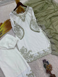 New Fancy Design Pakistani Top - Plazzo And Dupatta Set