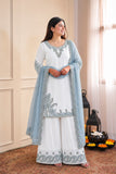 New Fancy Design Pakistani Top - Plazzo And Dupatta Set