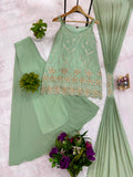 NEW HEAVY 3 PIECES SUIT PAIR WITH EMBROIDERY WORK & FANCY LACE