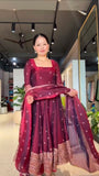 Fendy Silk with Soft Micro cotton Lining & Thread & Sequence Work Salwar Kameez