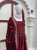 Fendy Silk with Soft Micro cotton Lining & Thread & Sequence Work Salwar Kameez