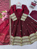 Fendy Silk with Soft Micro cotton Lining & Thread & Sequence Work Salwar Kameez