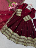 Fendy Silk with Soft Micro cotton Lining & Thread & Sequence Work Salwar Kameez