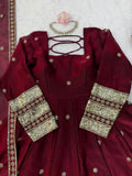 Fendy Silk with Soft Micro cotton Lining & Thread & Sequence Work Salwar Kameez
