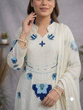 WEDDING SEASON WEAR BEAUTIFUL EMBROIDERED WITH CUT WORKED TOP PLAZZO WITH DUPATTA