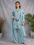 WEDDING SEASON WEAR BEAUTIFUL EMBROIDERED WITH CUT WORKED TOP PLAZZO WITH DUPATTA