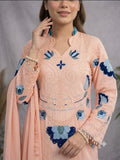 WEDDING SEASON WEAR BEAUTIFUL EMBROIDERED WITH CUT WORKED TOP PLAZZO WITH DUPATTA