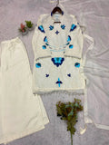 WEDDING SEASON WEAR BEAUTIFUL EMBROIDERED WITH CUT WORKED TOP PLAZZO WITH DUPATTA