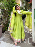 Tabby organza Silk with Original Mirror Hand Work with gotta Patti lace Salwar Kameez