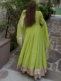 Tabby organza Silk with Original Mirror Hand Work with gotta Patti lace Salwar Kameez