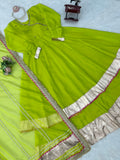 Tabby organza Silk with Original Mirror Hand Work with gotta Patti lace Salwar Kameez