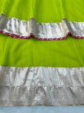 Tabby organza Silk with Original Mirror Hand Work with gotta Patti lace Salwar Kameez