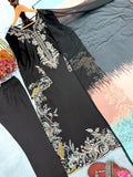 New Designer Party Wear Look Pure Satin Rayon Over Size Long Kaftan & Bottom With Dupatta set