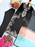 New Designer Party Wear Look Pure Satin Rayon Over Size Long Kaftan & Bottom With Dupatta set