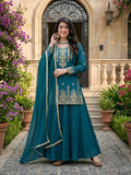 New Designer Party Wear Look Heavy Roman cotton Material With 5mm Sequence Embroidery Work Top Lehenga & Dupatta