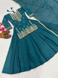 New Designer Party Wear Look Heavy Roman cotton Material With 5mm Sequence Embroidery Work Top Lehenga & Dupatta