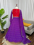 Beautiful Designer Anarkali Suit On heavy Faux Georgette fabric with Thread & Sequence work and Koti