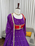 Beautiful Designer Anarkali Suit On heavy Faux Georgette fabric with Thread & Sequence work and Koti