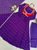 Beautiful Designer Anarkali Suit On heavy Faux Georgette fabric with Thread & Sequence work and Koti