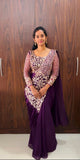 NEW SUPERHIT TRENDING READY TO WEAR SAREE WITH FULLY SEMI-BEADS EMBROIDERED STYLIST BLOUSE ON FAUX GEORGETTE FABRIC
