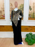 NEW SUPERHIT TRENDING READY TO WEAR SAREE WITH FULLY SEMI-BEADS EMBROIDERED STYLIST BLOUSE ON FAUX GEORGETTE FABRIC