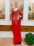 NEW SUPERHIT TRENDING READY TO WEAR SAREE WITH FULLY SEMI-BEADS EMBROIDERED STYLIST BLOUSE ON FAUX GEORGETTE FABRIC
