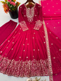 Heavy Georgette With Heavy Embroidered Sequence work Anarkali Salwar Kameez