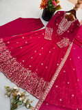 Heavy Georgette With Heavy Embroidered Sequence work Anarkali Salwar Kameez