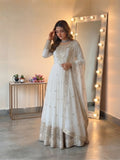Heavy Georgette With Heavy Embroidered Sequence work Anarkali Salwar Kameez