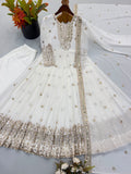 Heavy Georgette With Heavy Embroidered Sequence work Anarkali Salwar Kameez