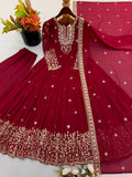 Heavy Georgette With Heavy Embroidered Sequence work Anarkali Salwar Kameez