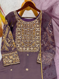 NEW READY TO WEAR HEAVY EMBROIDERY AND SEQUENCE WORK TOP - WITH PENT WITH DUPATTA