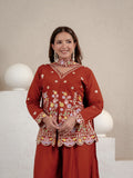 New Designer Party Wear Look Top Sharara Plazzo and Dupatta