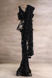 Heavy 5MM Multy & Sequins Embroidery work Black Saree