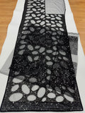 Heavy 5MM Multy & Sequins Embroidery work Black Saree