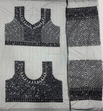 Heavy 5MM Multy & Sequins Embroidery work Black Saree